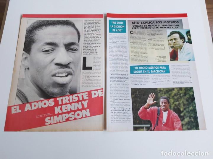 Sports collectibles: ENTREVISTA 2  PAGINAS BALONCESTO KENNY SIMPSON(BARCELONA)  F4
