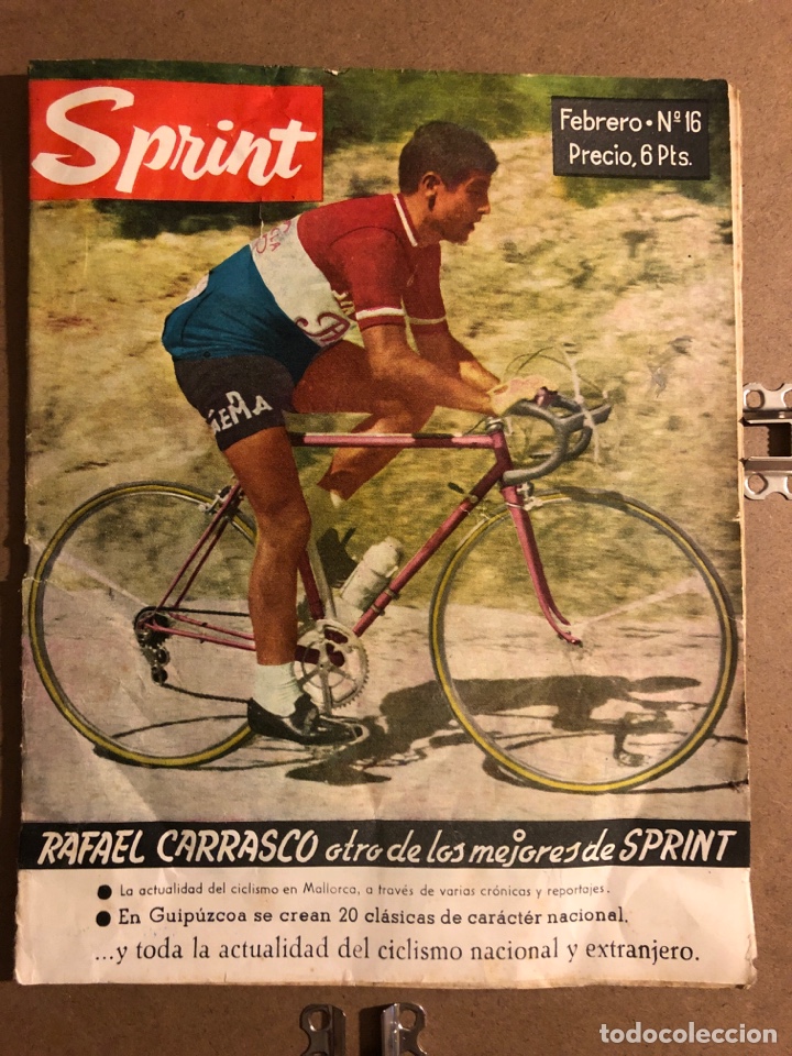 Coleccionismo deportivo: SPRINT N&deg; 16 (1963). REVISTA DE CICLISMO. RAFAEL CARRASCO, GUIP&Uacute;ZCOA, MIGUEL POBLET, AMALIO HORTELAN