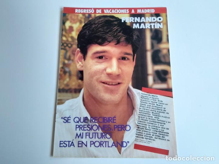 Collectionnisme sportif: ENTREVISTA  4 PAGINAS  BALONCESTO FERNANDO MARTIN(PORTLAND)  F4