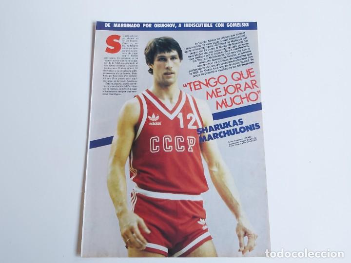 Sports collectibles: ENTREVISTA 4 PAGINAS BALONCESTO SHARUKAS MARCHULONIS (URSS)  F4