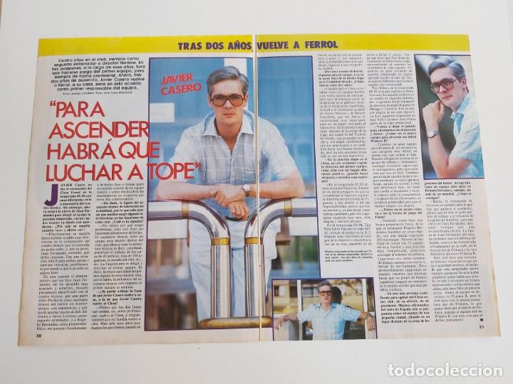 Collectionnisme sportif: ENTREVISTA  2 PAGINAS BALONCESTO JAVIER CASERO VUELVE A FERROL  F5