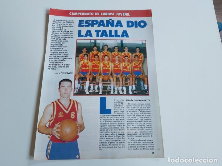 Collectionnisme sportif: REPORTAJE 3 PAGINAS BALONCESTO ESPA&Ntilde;A CAMPEONATO EUROPA JUVENIL Y ENTREVISTA 2 PAG. MANUEL ALLER  F6