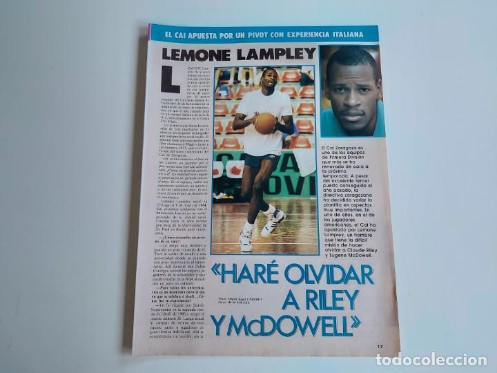 Sammelleidenschaft Sport: ENTREVISTA  3 PAGINAS BALONCESTO LEMONE  LAMPLEY(CAI ZARAGOZA) F6