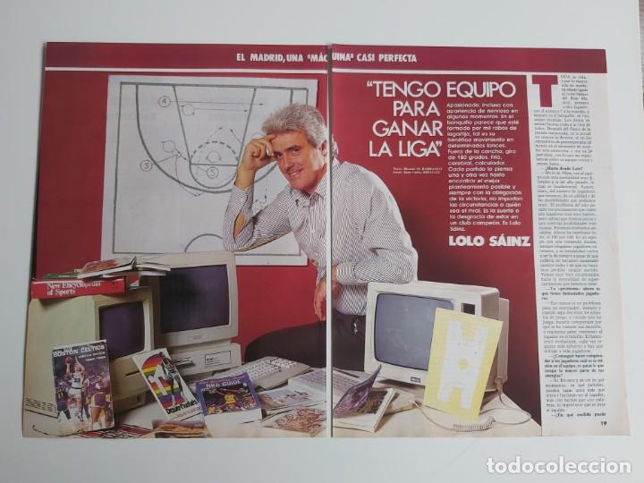 Sammelleidenschaft Sport: ENTREVISTA  3 PAGINAS BALONCESTO LOLO SAINZ  ENTRENADOR REAL MADRID  F7