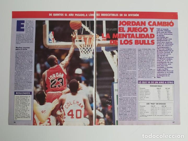 Coleccionismo deportivo: REPORTAJE 4 PAGINAS BALONCESTO NBA CHICAGO BULLS-MICHAEL JORDAN   F7