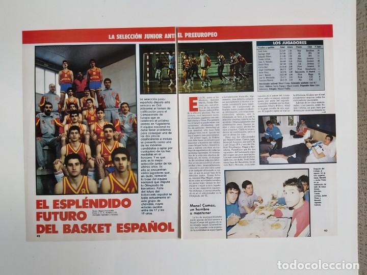 Collectionnisme sportif: REPORTAJE  3 PAGINAS BALONCESTO LA SELECCION JUNIOR ESPA&Ntilde;OLA ANTE EL PREEUROPEO