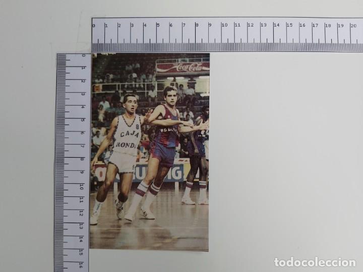 Coleccionismo deportivo: RECORTE BALONCESTO SOLOZABAL Y SERGI LOPEZ  PERTENECIENTE AL PARTIDO BARCELONA-CAJA DE RONDA 1987