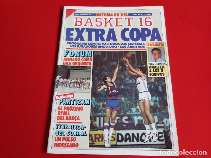 Collectionnisme sportif: REVISTA BALONCESTO ESTRELLAS DEL BASKET 16 N&ordm;11--NO TRAE EL POSTER--EXTRA COPA DEL REY 1987-RB4