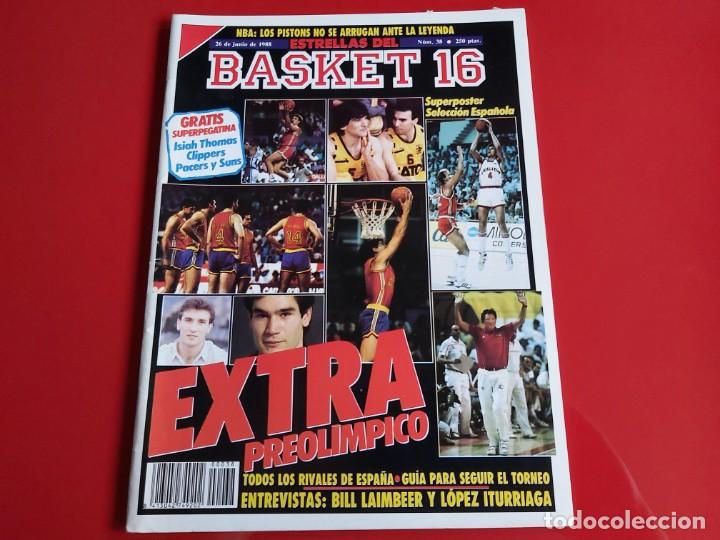 Collectionnisme sportif: REVISTA BALONCESTO ESTRELLAS DEL BASKET 16 N&ordm;38--SUPERPOSTER DE LA SELECCION ESPA&Ntilde;OLA --RB5