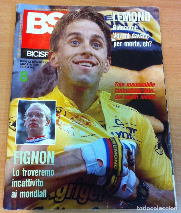 Coleccionismo deportivo: REVISTA DE CICLISMO ITALIANA BS BICISPORT n&ordm; 8 - TOUR DE FRANCIA 1989 - LEMOND vs LAURENT FIGNON