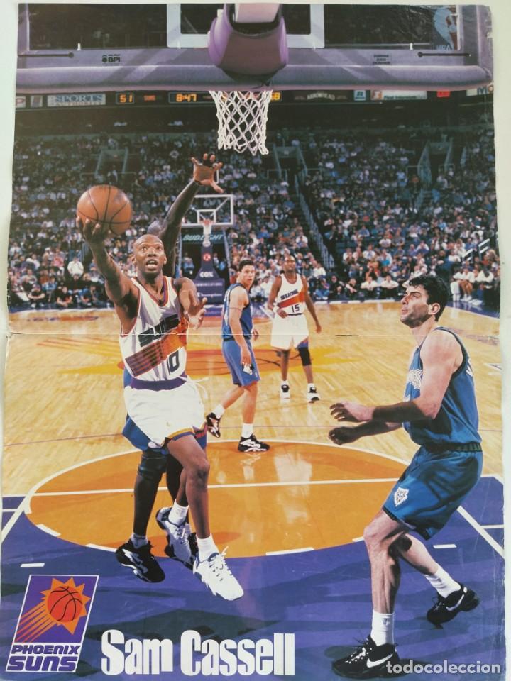 Coleccionismo deportivo: 3 PÓSTERS DOBLES NBA (REVISTA XXL BASKET) - KEMP, MALONE, SPREWELL ~ AÑOS 90 - Foto 5 - 206588585