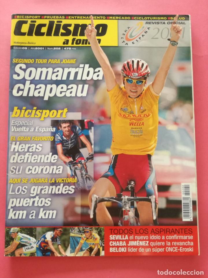 Coleccionismo deportivo: REVISTA CICLISMO A FONDO N&ordm; 202 - BICISPORT 2001 JOANE SOMARRIBA TOUR - HERAS - ESPECIAL VUELTA 01