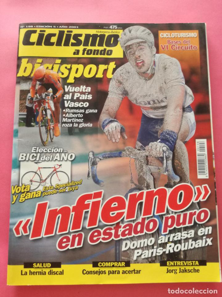 Coleccionismo deportivo: REVISTA CICLISMO A FONDO N&ordm; 198 - BICISPORT 2001 VUELTA PAIS VASCO - PARIS-ROUBAIX - JAKSCHE