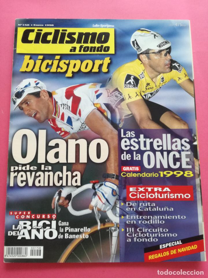 Coleccionismo deportivo: REVISTA CICLISMO A FONDO N&ordm; 158 BICISPORT 1998 OLANO - POSTER MIKEL ZARRABEITIA ONCE