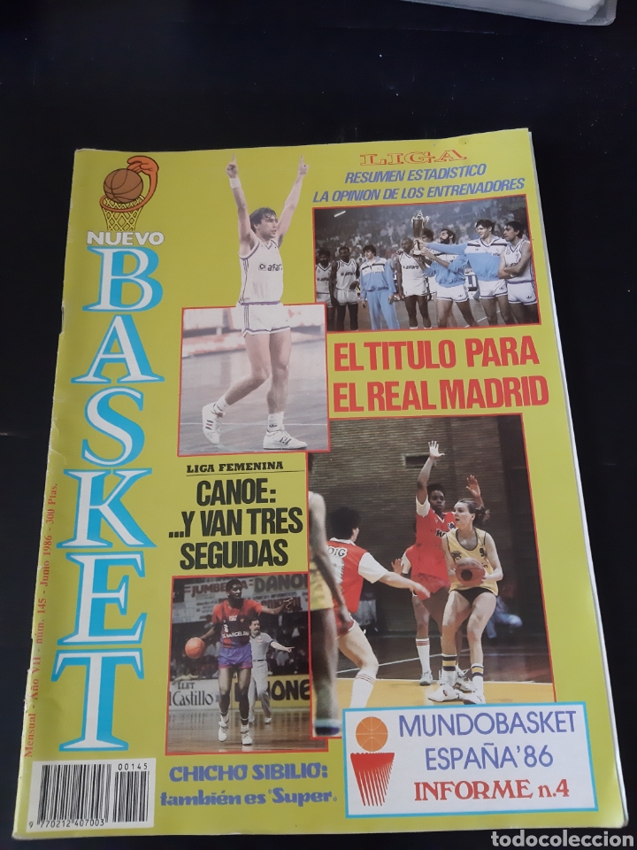 Coleccionismo deportivo: NUEVO BASKET 145 JUNIO 87 EL TITULO PARA EL REAL MADRID NUEVA