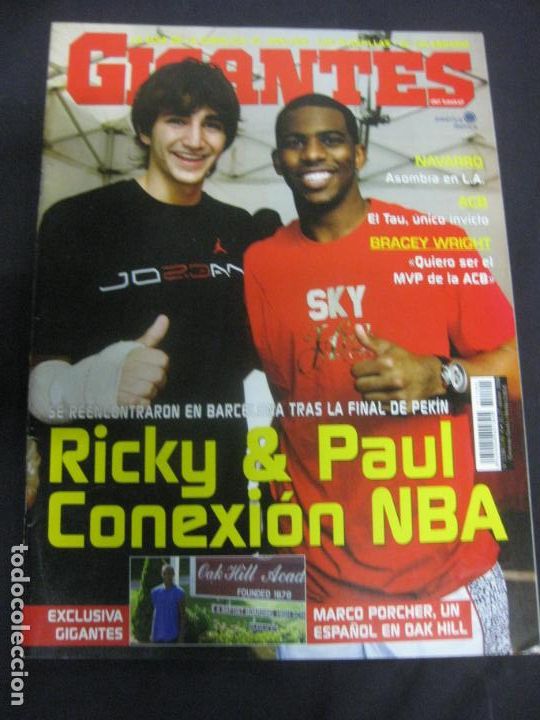 Coleccionismo deportivo: GIGANTES DEL BASKET, N&ordm; 1199. OCTUBRE 2008. RICKY & PAUL, CONEXION NBA