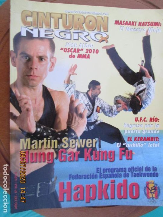 Coleccionismo deportivo: CINTUR&Oacute;N NEGRO , REVISTA ARTES MARCIALES N&ordm; 244 - MARTIN SEWER - HUNG GAR KUNG FU - HAPKIDO