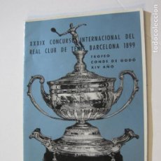 Coleccionismo deportivo: REAL CLUB DE TENIS BARCELONA-XXXIX CONCURS INTERNACIONAL-REVISTA TROFEO GODO 1966-VER FOTOS-(K-435). Lote 218156331