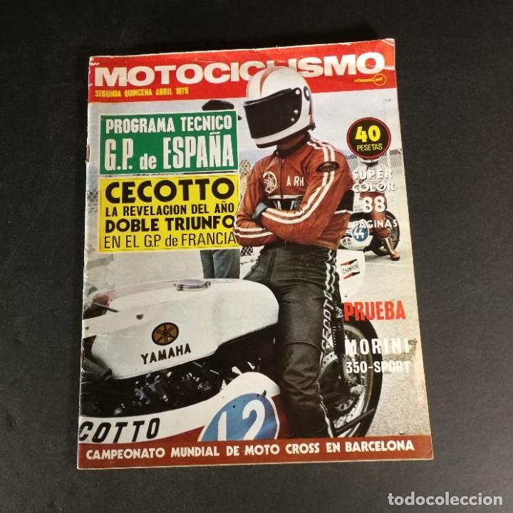 Coleccionismo deportivo: Revista Motociclismo Moto MotoCross Moto Cross segunda quincena abril 1975 Morini 350 sport