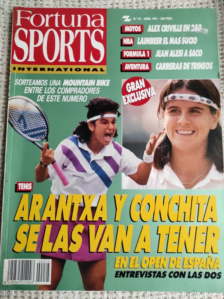 Coleccionismo deportivo: FORTUNA SPORTS N&ordm; 25 ABRIL 1991 ARANTXA SANCHEZ VICARIO Y CONCHITA MARTINEZ -MONICA SELES