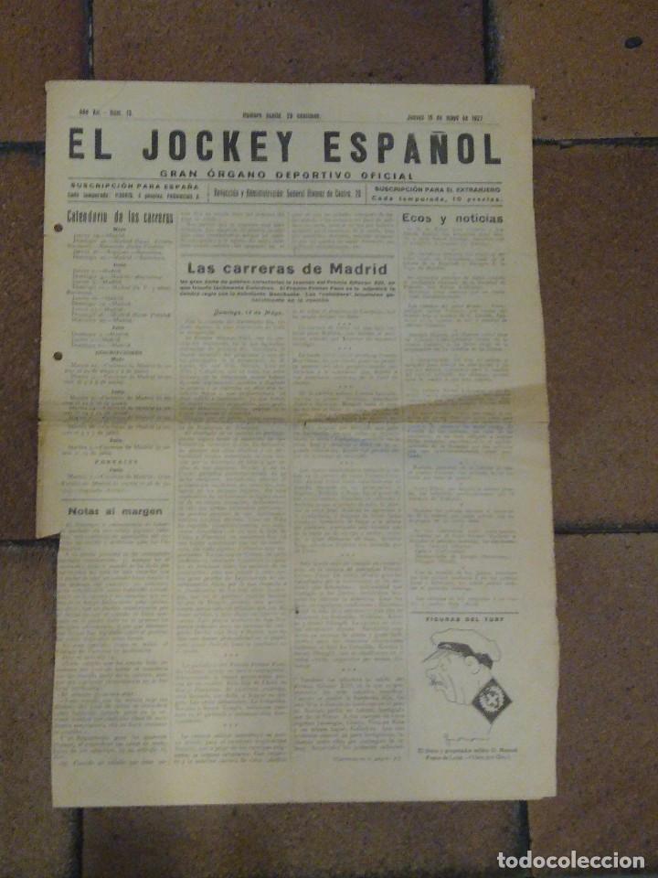 Coleccionismo deportivo: El Jockey espa&ntilde;ol num 13 mayo 1927 Figuras del Turf. Calendario de carreras.