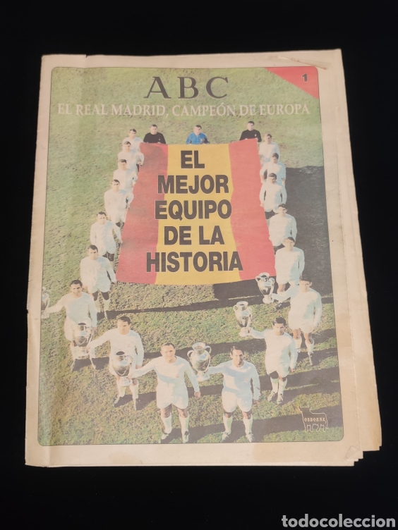 Coleccionismo deportivo: El Real Madrid,campeon de europa,periodico ABC, N&deg; 1. El mejor equipo de la historia.