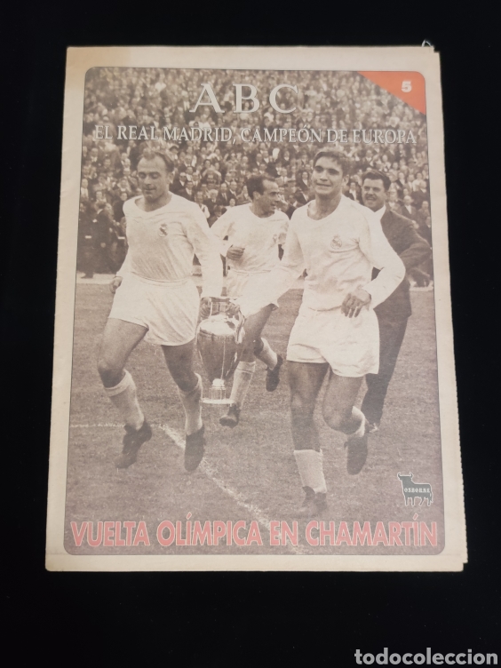 Coleccionismo deportivo: El Real Madrid,campeon de europa,periodico ABC, N&deg; 5. Vuelta olimpica en Chamartin.