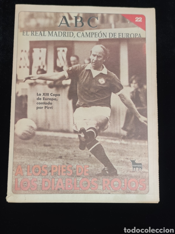 Coleccionismo deportivo: El Real Madrid,campeon de europa,periodico ABC, N&deg; 22. A los pies de los diablos rojos.