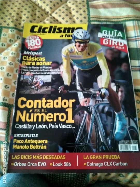 Coleccionismo deportivo: CICLISMO A FONDO. N&ordm;282-2008. POSTER TOM BOONEN. GUIA GIRO ITALIA 2008. VER FOTOS. MUY BUEN ESTADO.