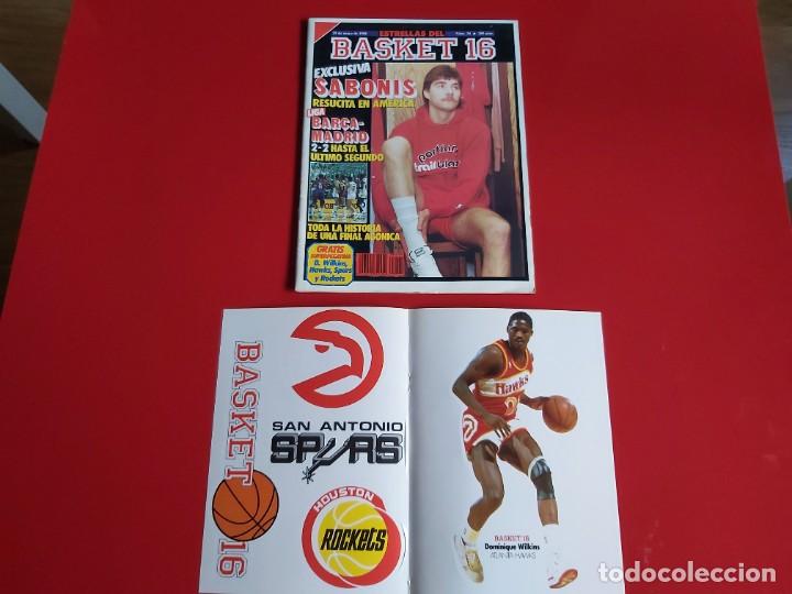 Sammelleidenschaft Sport: REVISTA BALONCESTO ESTRELLAS DEL BASKET 16 N&ordm;34--POSTER CHARLES BARKLEY -RB4-SUPERPEGATINA D.WILKINS