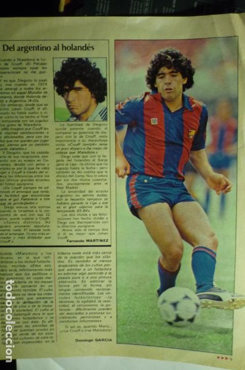 Coleccionismo deportivo: HOJA DIARIO MARADONA