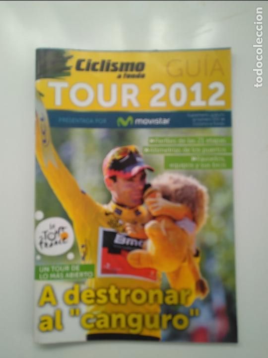 Coleccionismo deportivo: CICLISMO A FONDO GUIA TOUR DE FRANCIA 2012. POSTER ALEJANDRO VALVERDE PERFECTO ESTADO