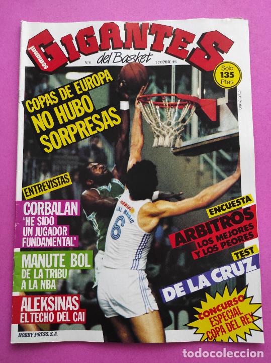 Coleccionismo deportivo: REVISTA GIGANTES BASKET N&ordm; 6 A&Ntilde;O 1985 POSTER MANUTE BOL BULLETS - CORBALAN - ALEKSINAS - DE LA CRUZ
