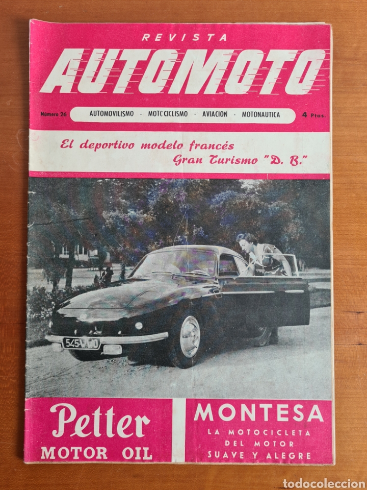 Coleccionismo deportivo: Revista Automoto n&uacute;m 26 A&ntilde;o 1954 - Panamericana M&eacute;xico con Pegaso 3.200 cc - Gran Turismo DB