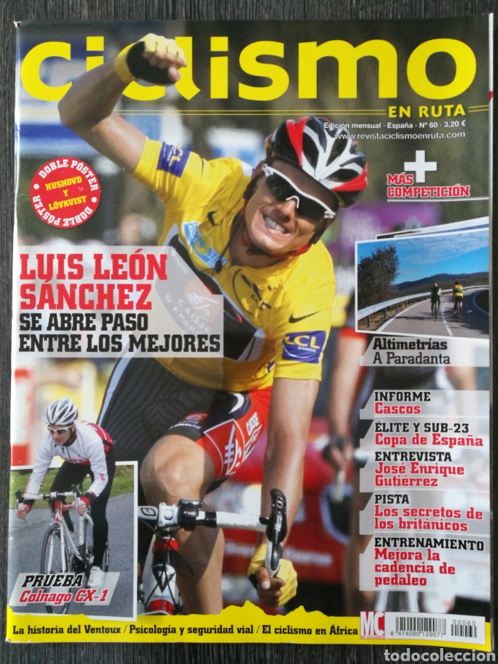Coleccionismo deportivo: CICLISMO EN RUTA N.&ordm; 60 HUSHOVD Y L&Ouml;VKVIST, COLNAGO CX-1, JOS&Eacute; ENRIQUE GUTI&Eacute;RREZ, LUIS LE&Oacute;N S&Aacute;NCHEZ