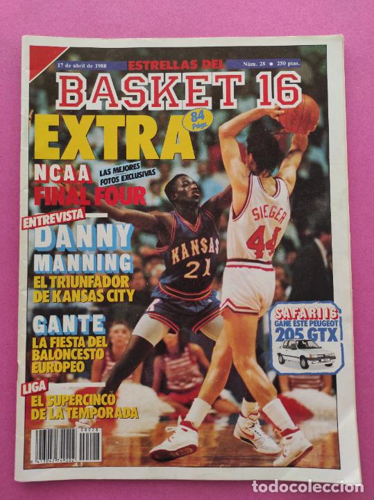 Sports collectibles: REVISTA ESTRELLAS BASKET 16 N&ordm; 28 1988 EXTRA FINAL FOUR NCAA DANNY MANNING - POSTER DENVER NUGGETS