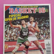 Coleccionismo deportivo: REVISTA BASKET 16 Nº 56 1988 ESPECIAL OPEN DE MADRID 88 REAL MADRID-BOSTON CELTICS NBA. Lote 248956085