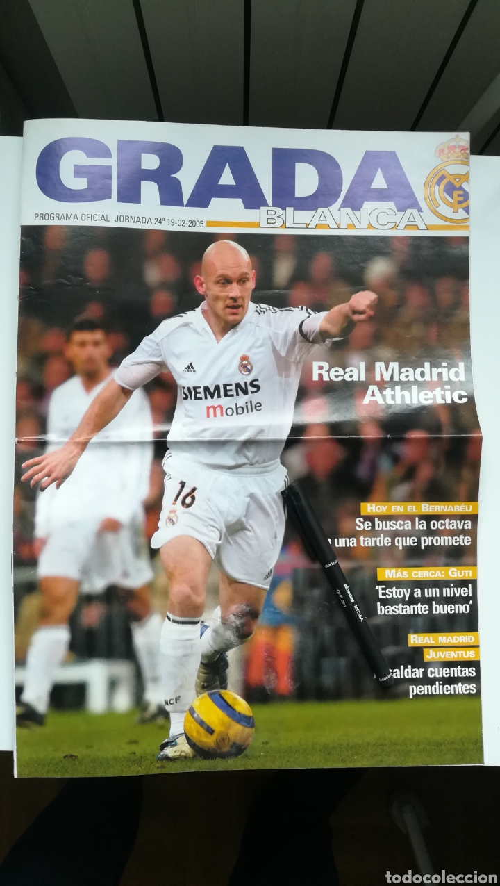 Sammelleidenschaft Sport: PROGRAMA REVISTA REAL MADRID 19 FEBRERO 2005 GRADA BLANCA ATHLETIC CLUB BILBAO JORNADA 24