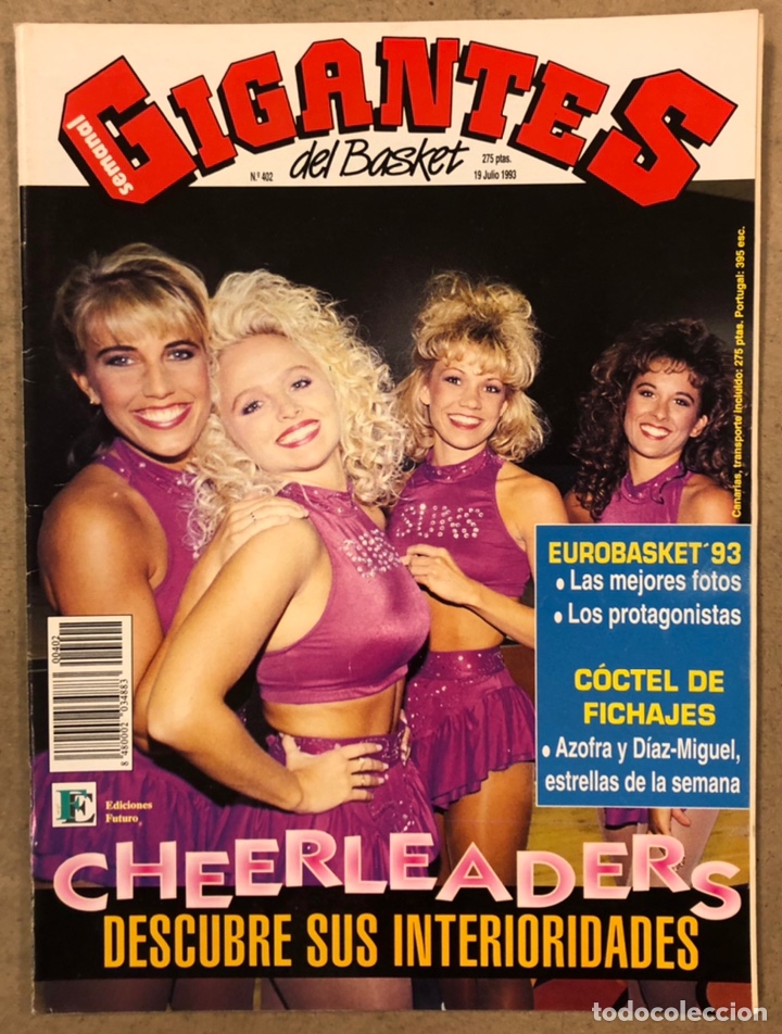 Sammelleidenschaft Sport: GIGANTES DEL BASKET N&deg; 402 (1993). POSTER ANDR&Eacute;S JIM&Eacute;NEZ (SELECCI&Oacute;N ESPA&Ntilde;OLA), CHEERLEADERS, EUROBAS