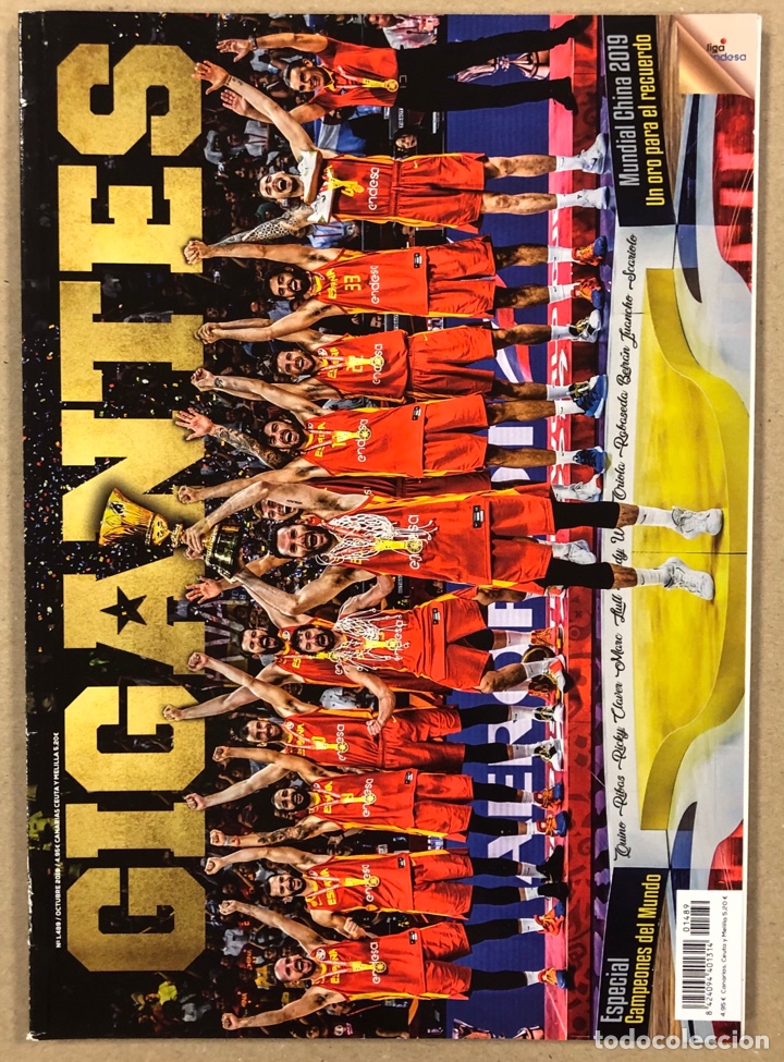 Collectionnisme sportif: GIGANTES DEL BASKET N&deg; 1489 (2019). ESPECIAL ESPA&Ntilde;A CAMPEONA MUNDIAL CHINA 2019. CON POSTER.