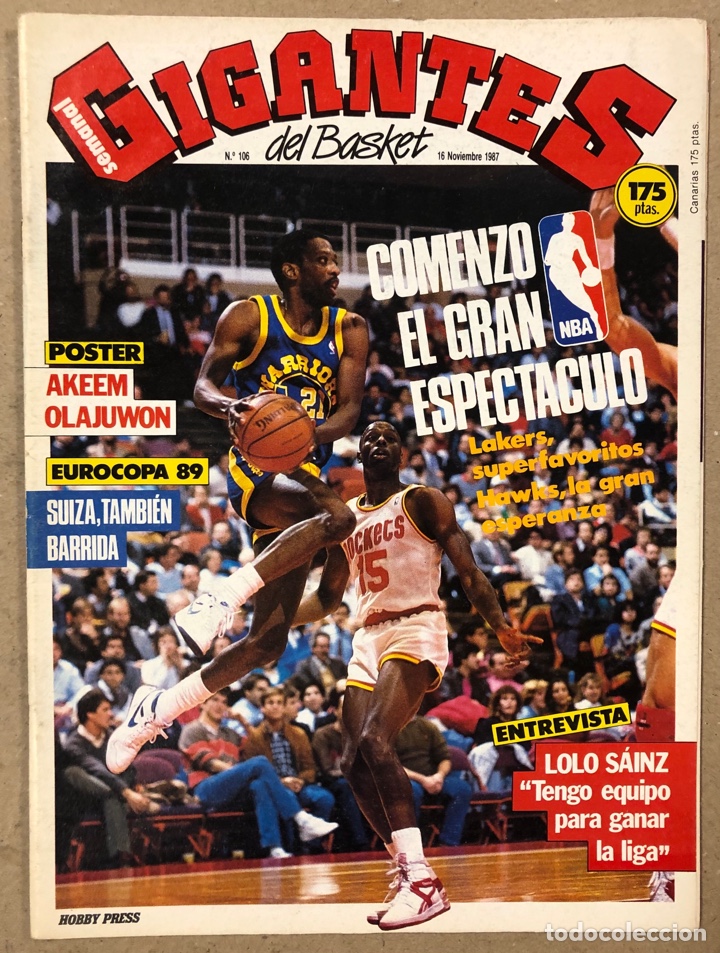 Coleccionismo deportivo: GIGANTES DEL BASKET N&deg; 106 (1987). COMIENZA LA NBA, LOLO SAINZ, EUROCOPA 89,...