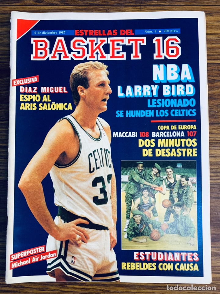 Sammelleidenschaft Sport: Estrellas del Basket 16 n&ordm;9 p&oacute;ster central Michael Jordan ACB NBA Estudiantes Fernando Martin