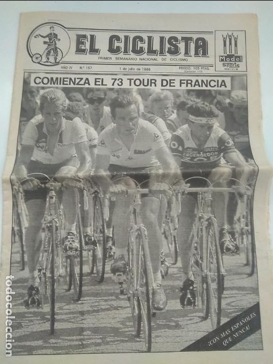 Coleccionismo deportivo: SEMANARIO CICLISTA. EL CICLISTA n&ordm;157- TOUR DE FRANCIA 1986. MUY BUEN ESTADO.