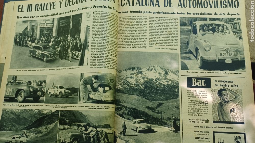 Sports collectibles: III RALLYE Y DECIMA VUELTA A CATALULA DE AUTMOVILISMO. A&Ntilde;O 1959 .2 PGS 8 FOTOS