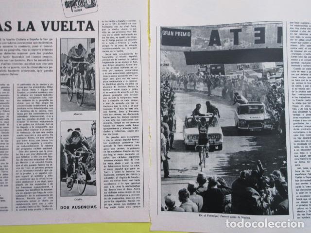 Coleccionismo deportivo: A&Ntilde;O 1972 - CICLISMO EDDY MERCKS OCA&Ntilde;A FUENTE GANA LA VUELTA EN EL FORMIGAL - 2 PAGINAS