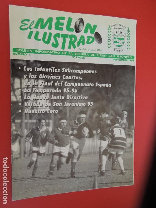 Sammelleidenschaft Sport: EL MELON ILUSTRADO - RUGBY SAN JERONIMO N&ordm; 1 SEPTIEMBRE 1995 INCLUYE CARTA DE ENVIO