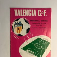 Coleccionismo deportivo: FÚTBOL VALENCIA CF. PROGRAMA OFICIAL (22/02/76) VALENCIA C. DE F. ESPAÑOL R.C.D.. Lote 279572498