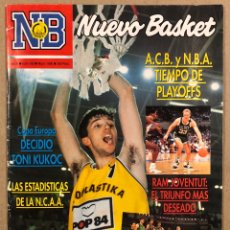 Coleccionismo deportivo: NUEVO BASKET N° 195 (1990). FINAL FOUR JUGOPLASTICA TONI KUKOC, PLAYOFFS NBA Y ACB, RAM JOVENTUT. Lote 285748383