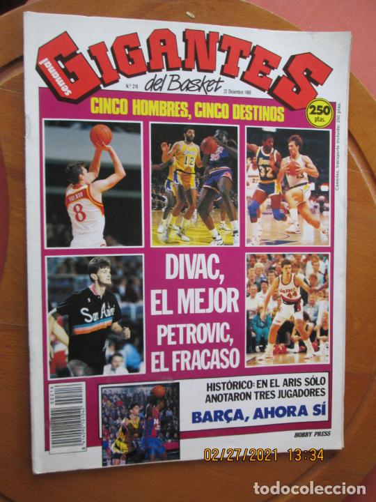 Sammelleidenschaft Sport: GIGANTES DEL BASKET - N&ordm; 216 - DICIEMBRE 1989 - POSTER DAVID WOOD - F.C. BARCELONA.