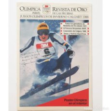 Coleccionismo deportivo: 3M REVISTA JUEGOS OLIMPICOS DE INVIERNO CALGARY 1988 - POSTER CENTRAL CARTELES JJOO DESDE 1924. Lote 290600123
